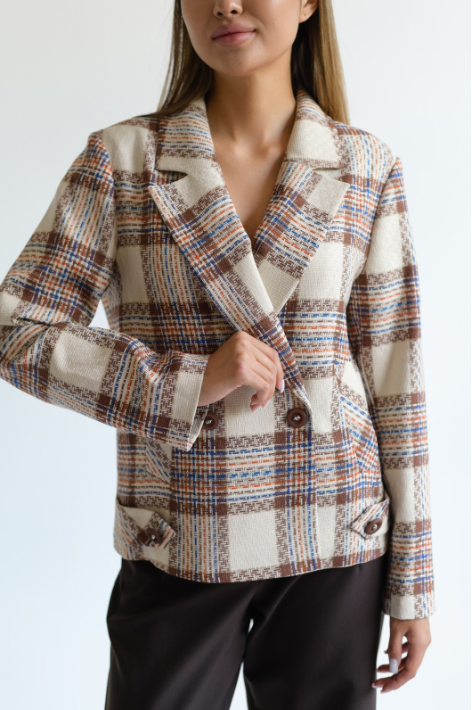 Жакет в клетку